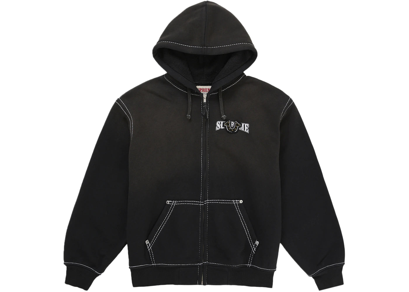 Supreme True Religion Zip Up Hooded Sweatshirt (FW25) Black