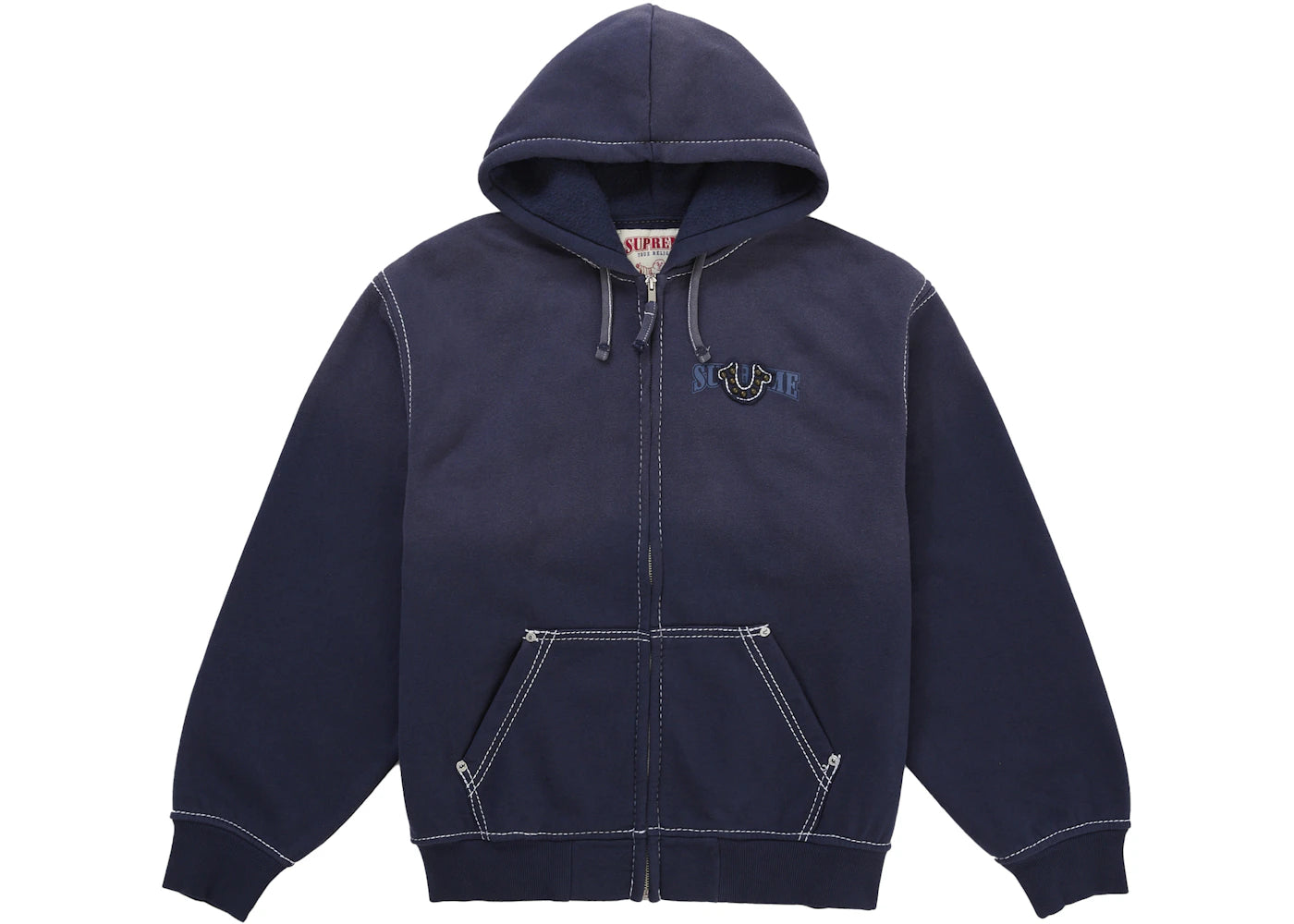 Supreme True Religion Zip Up Hooded Sweatshirt (FW25) Navy