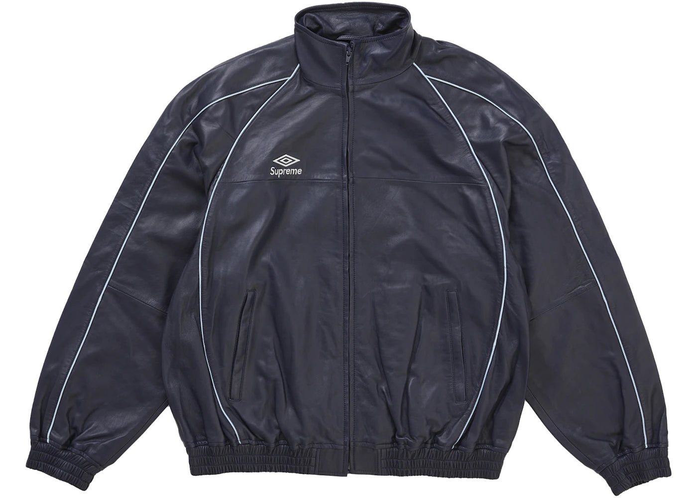 Supreme Umbro Leather Track Jacket Navy