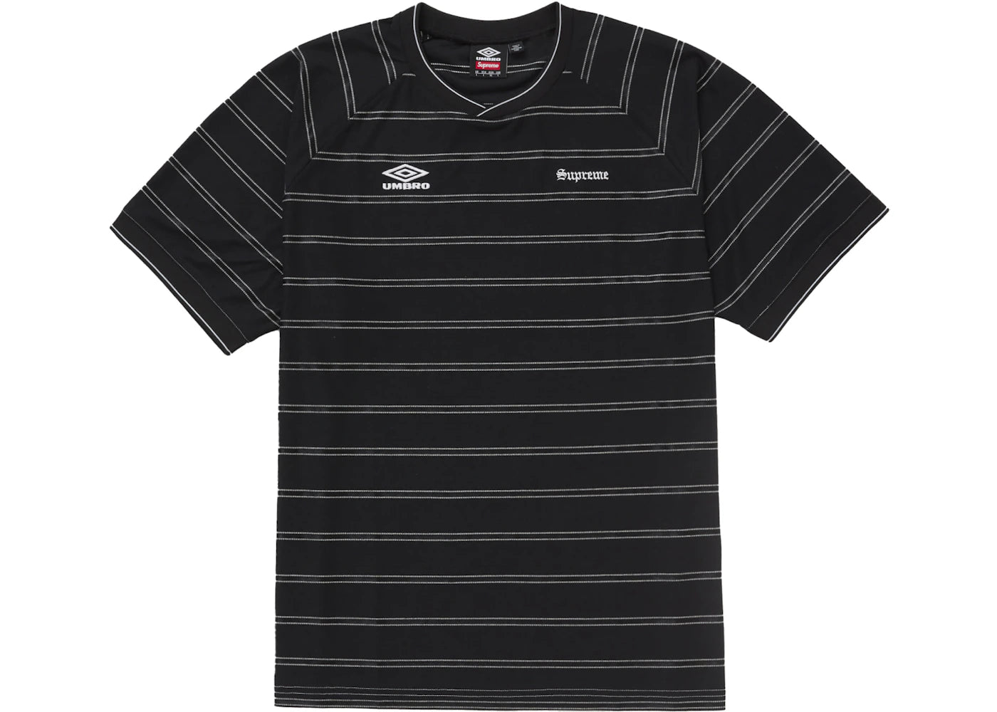 Supreme Umbro Stripe Soccer Jersey Black