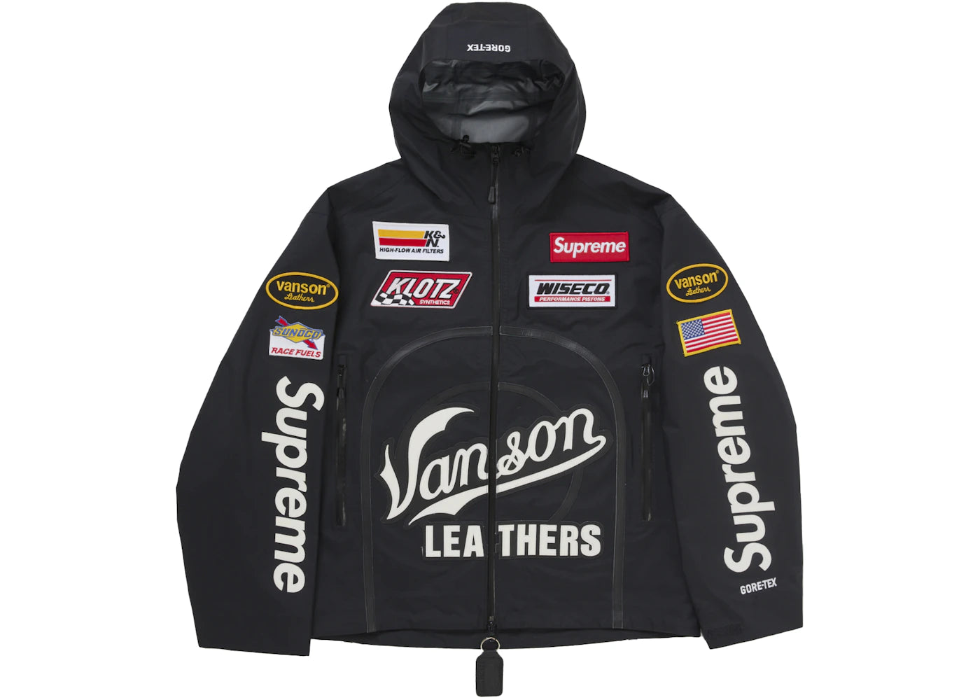 Supreme Vanson Leathers GORE-TEX Shell Jacket Black