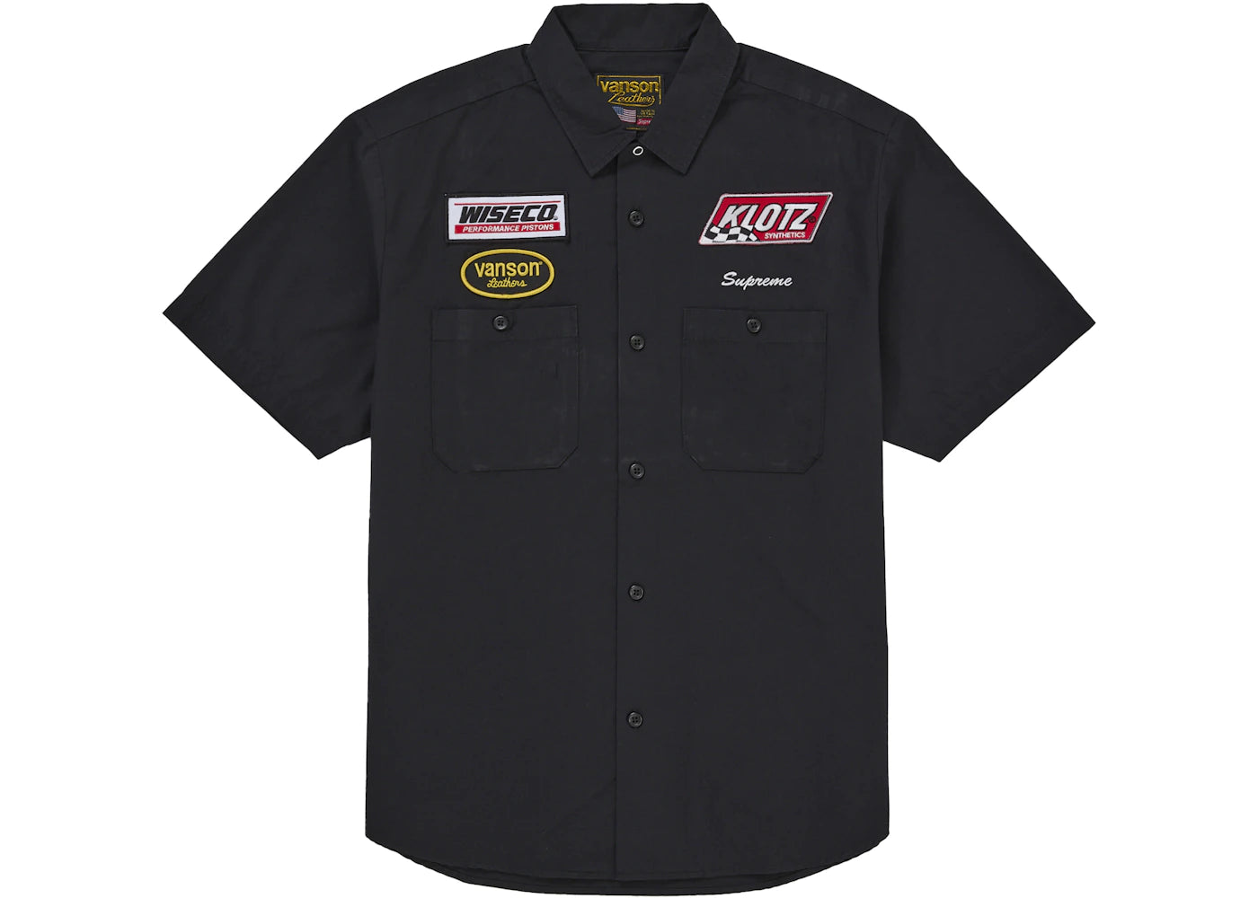 Supreme Vanson Leathers S/S Work Shirt Black