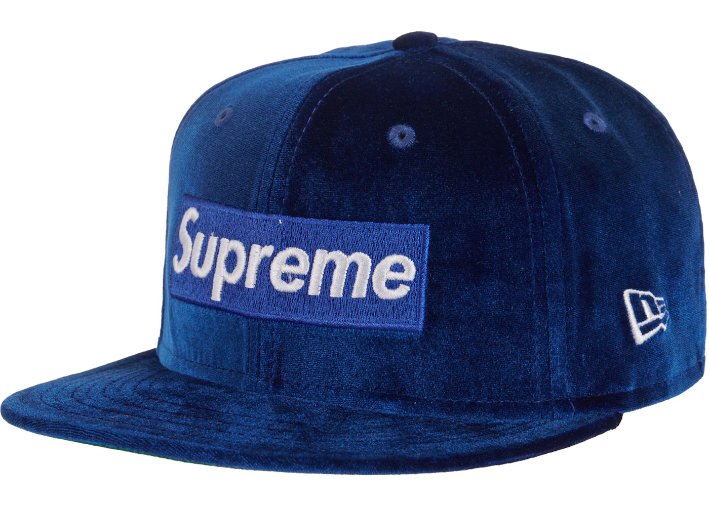 Supreme Velour Box Logo New Era Navy