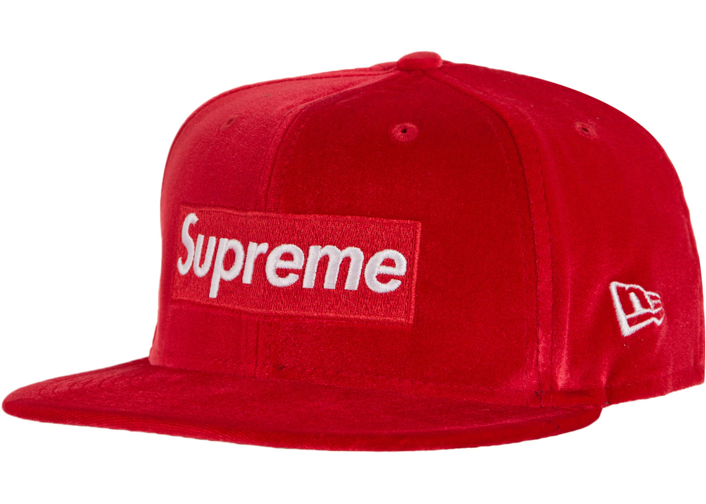 Supreme Velour Box Logo New Era Red