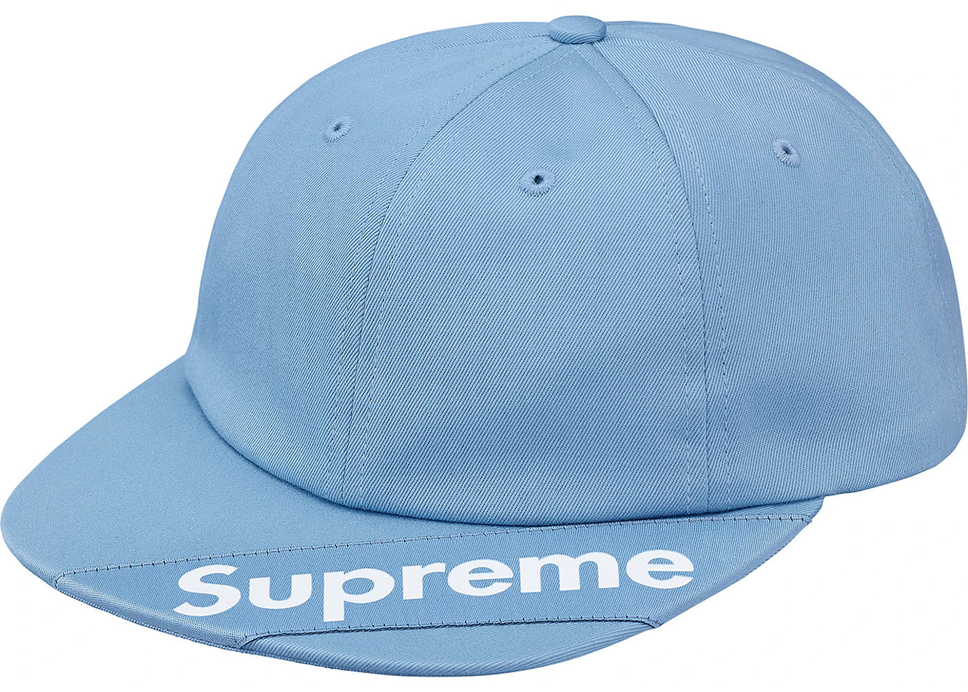 Supreme Visor Label 6-Panel Light Blue