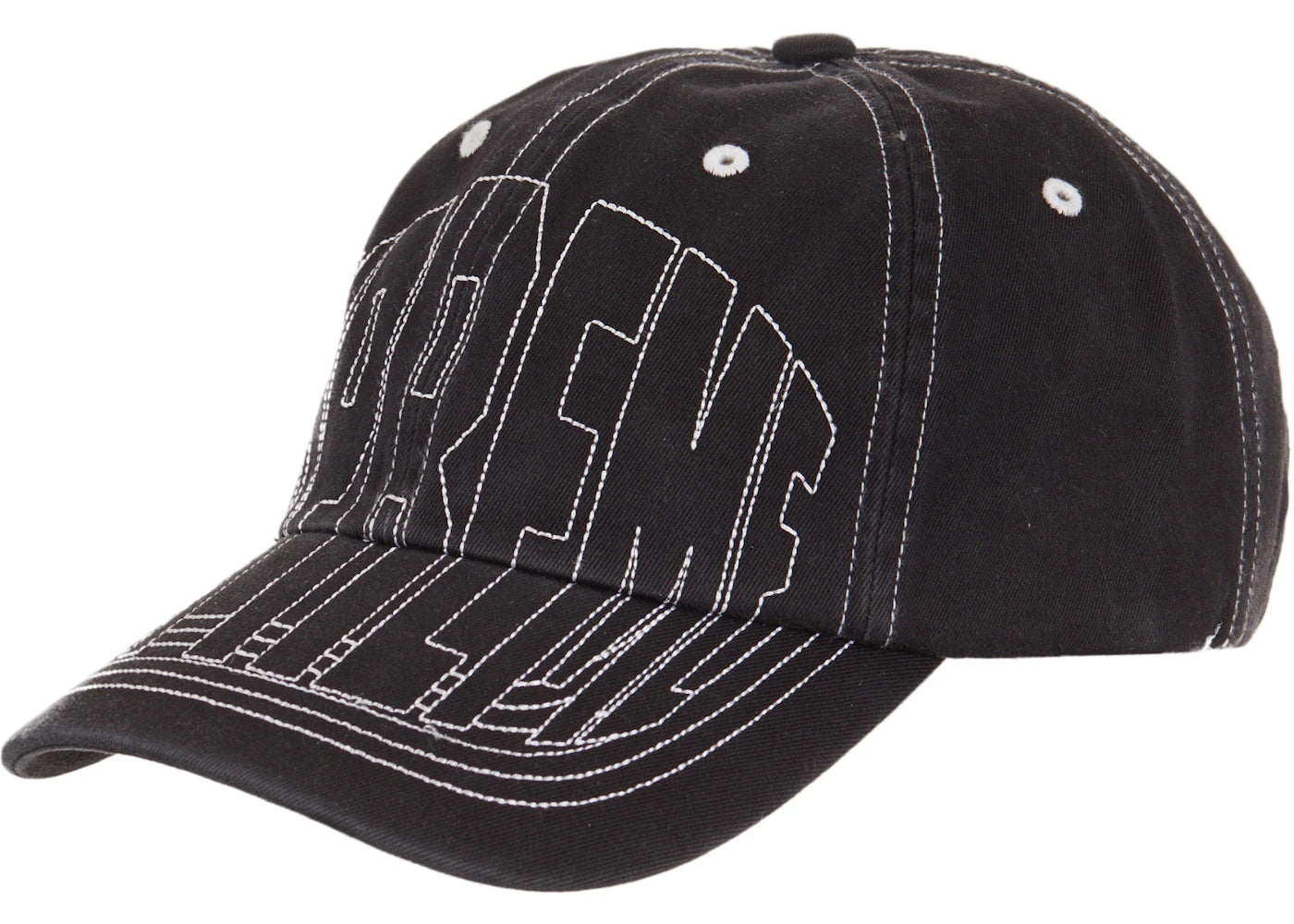 Supreme Visor Stitch 6-Panel Black