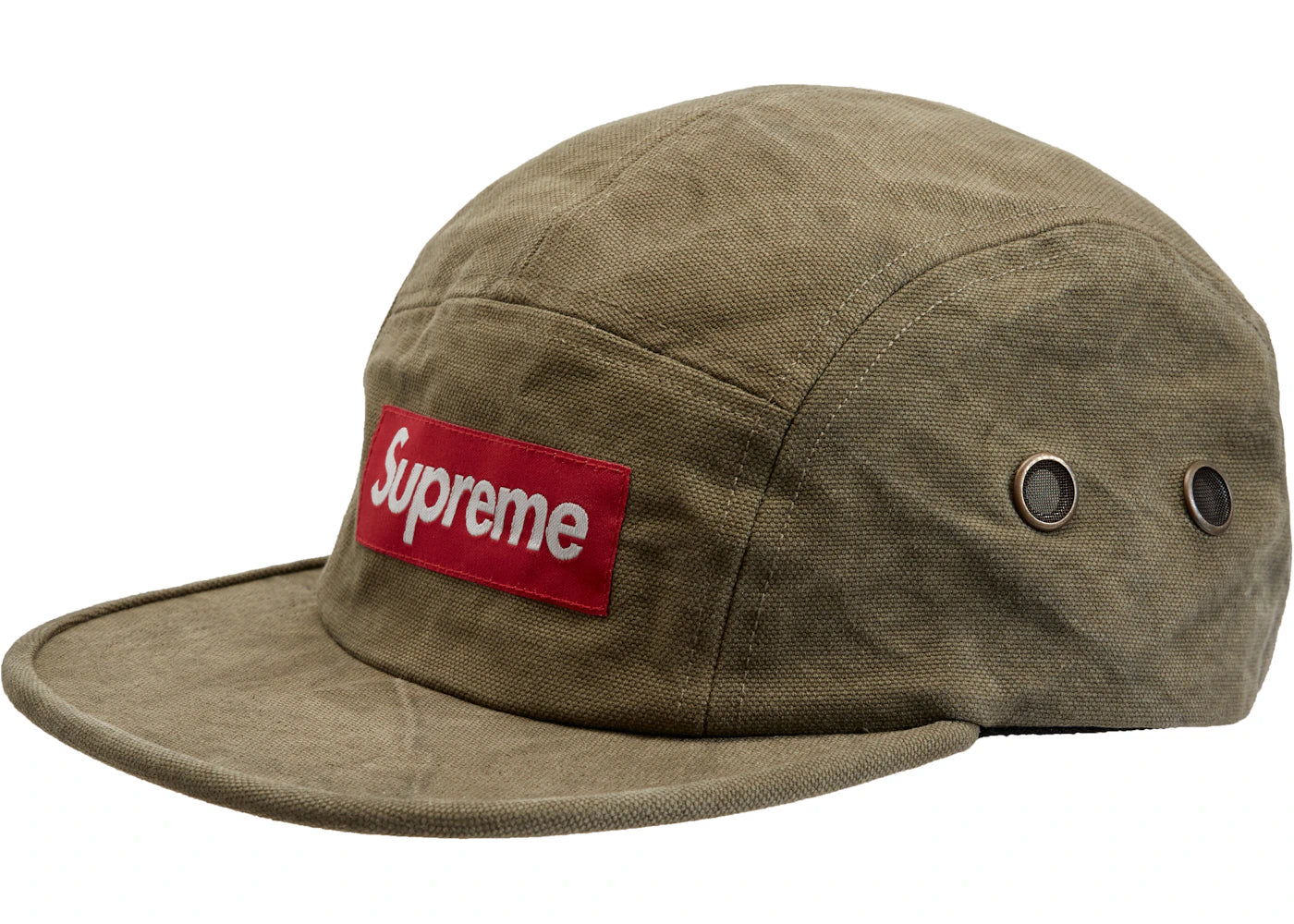 Supreme Washed Canvas Camp Cap (FW19) Olive