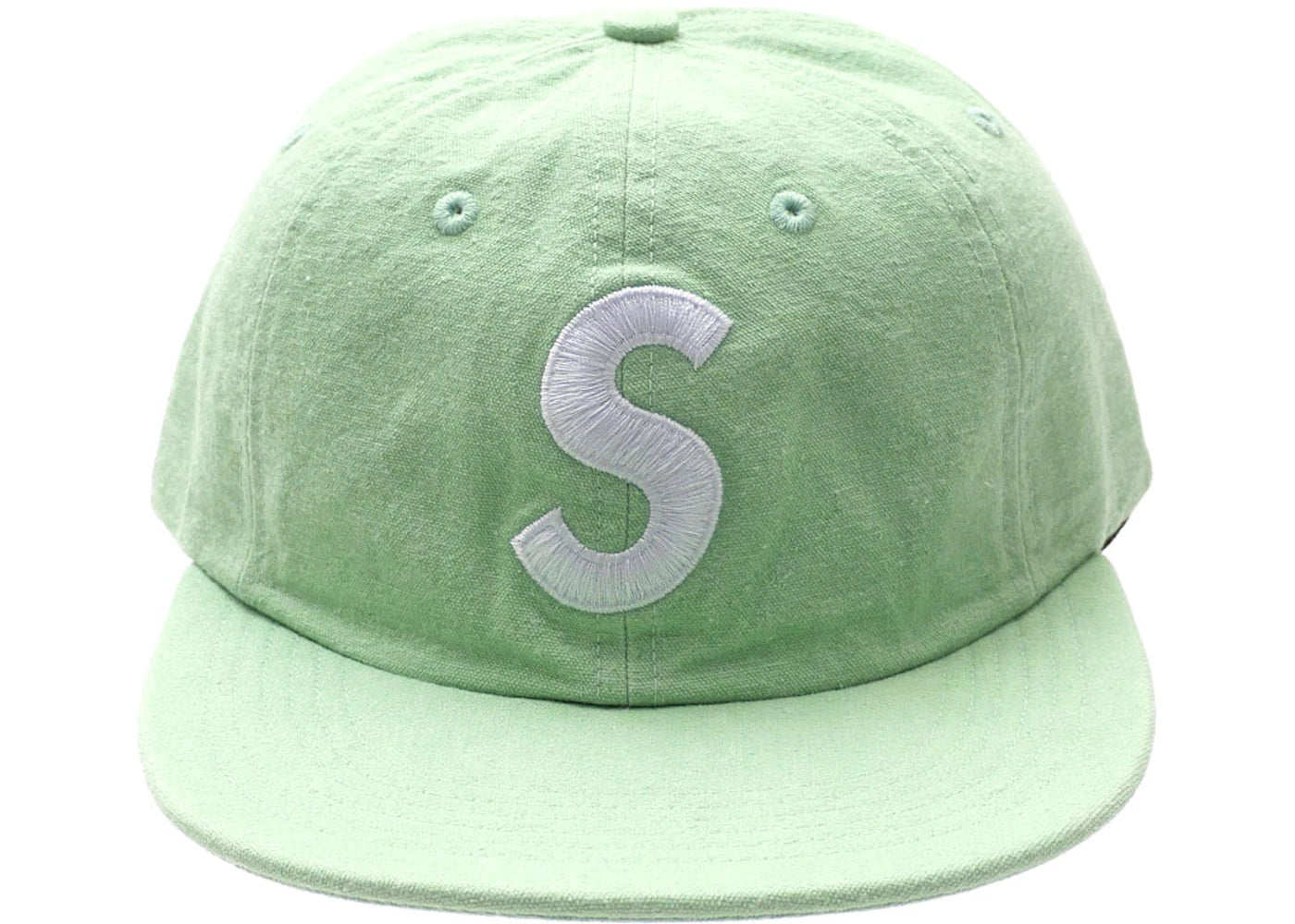 Supreme Washed Chambray S Logo 6-Panel Green
