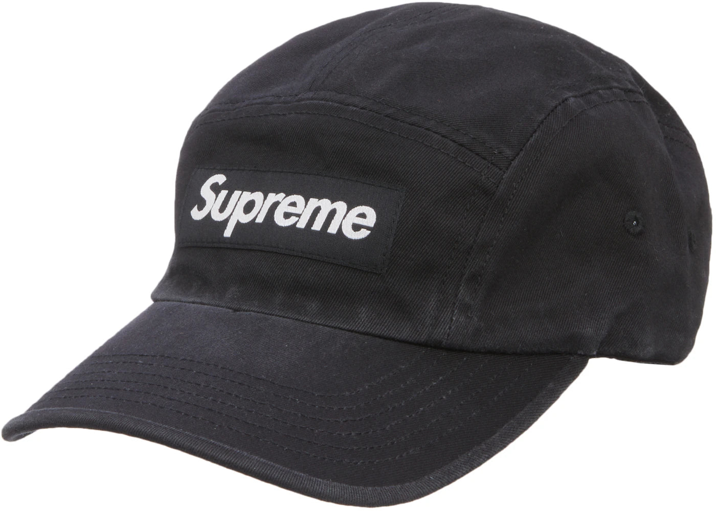 Supreme Washed Chino Twill Camp Cap (FW22) Black