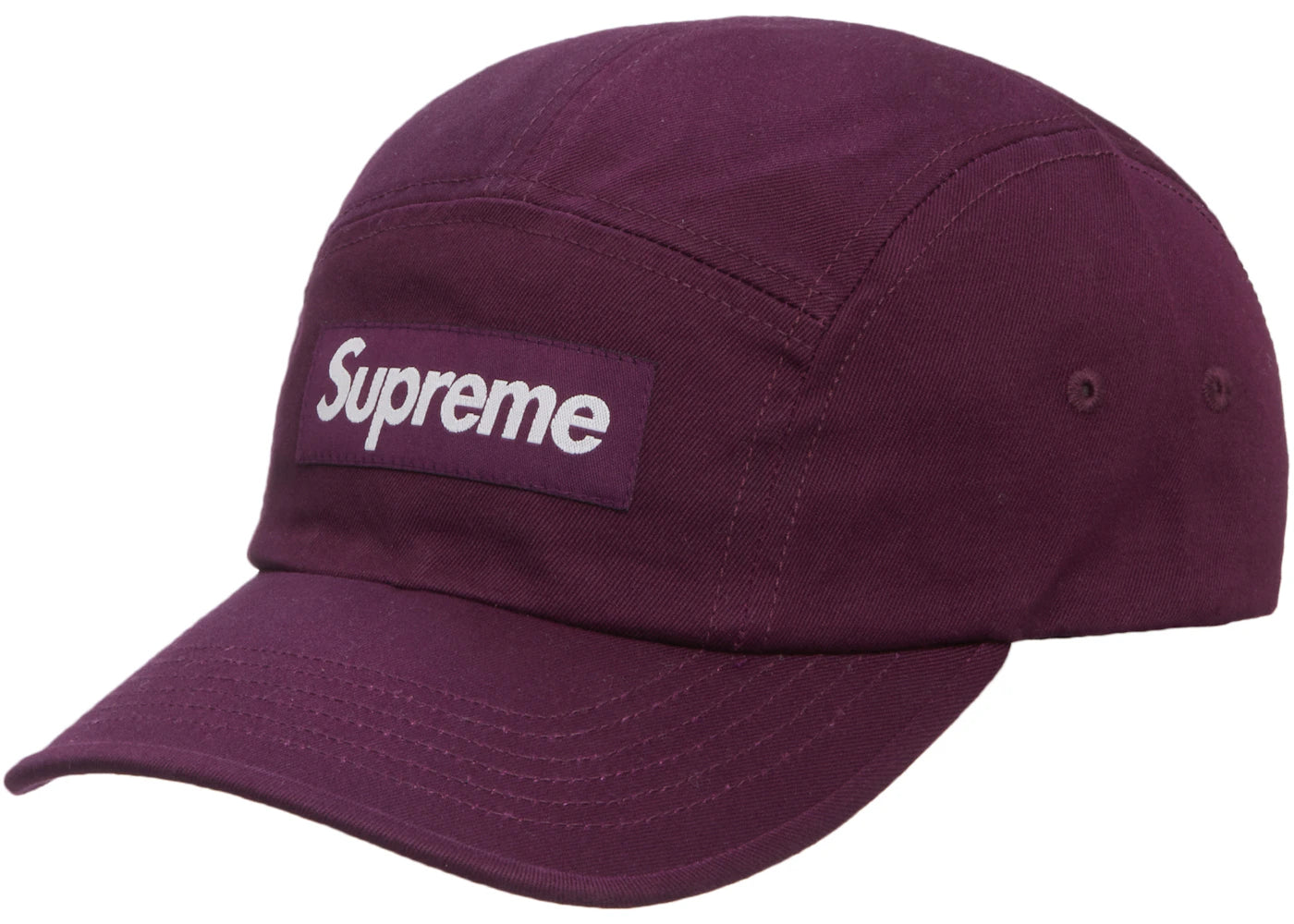 Supreme Washed Chino Twill Camp Cap (FW22) Dark Purple
