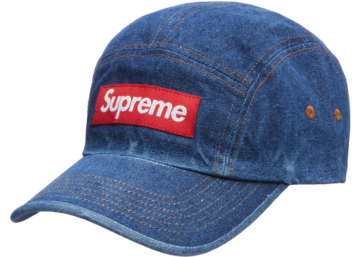 Supreme Washed Chino Twill Camp Cap (FW22) Denim