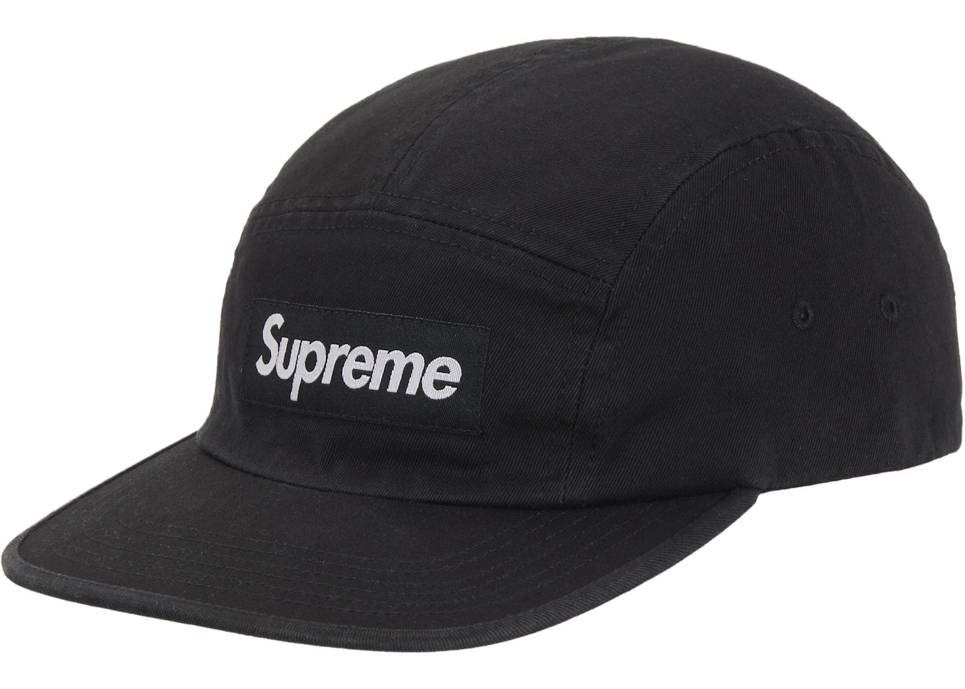 Supreme Washed Chino Twill Camp Cap (FW25) Black