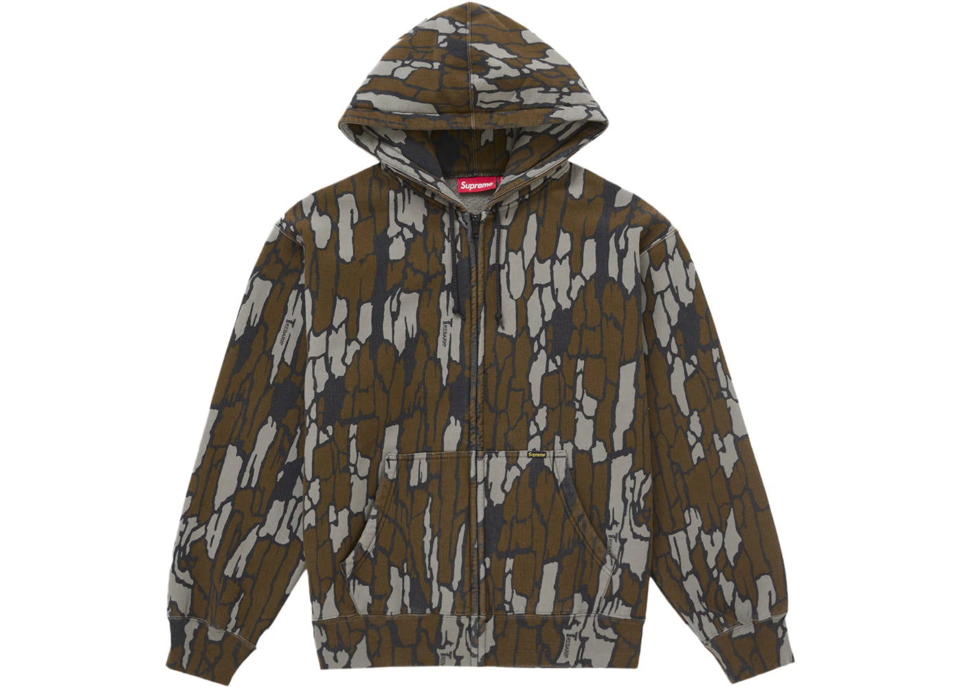 Supreme Work Zip Up Hooded Sweatshirt (SS25) Mossy Oak Trebark Camo