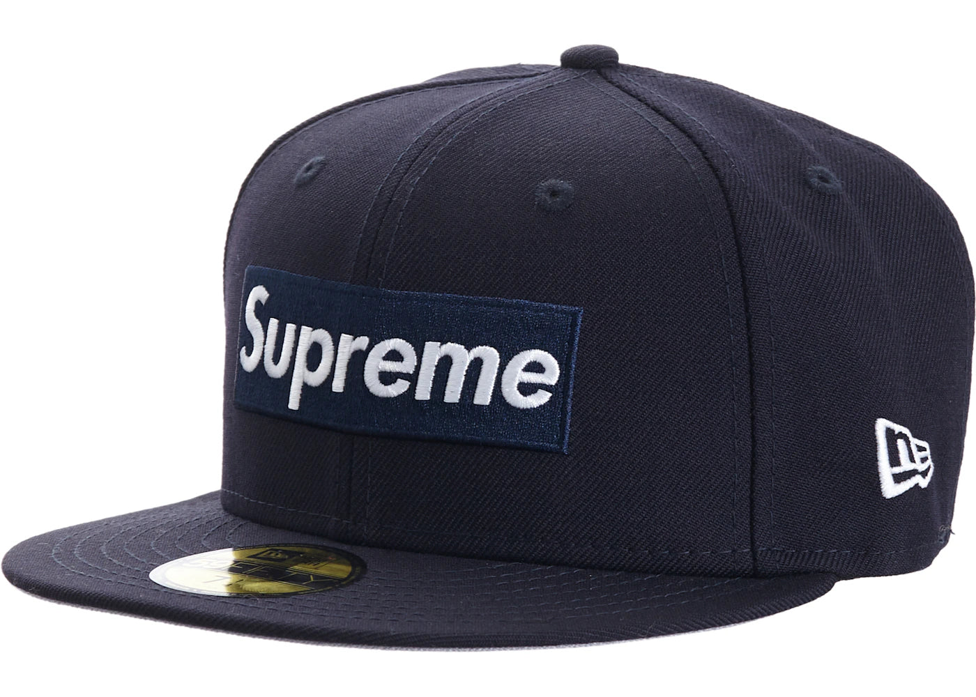 Supreme World Famous Box Logo New Era Navy