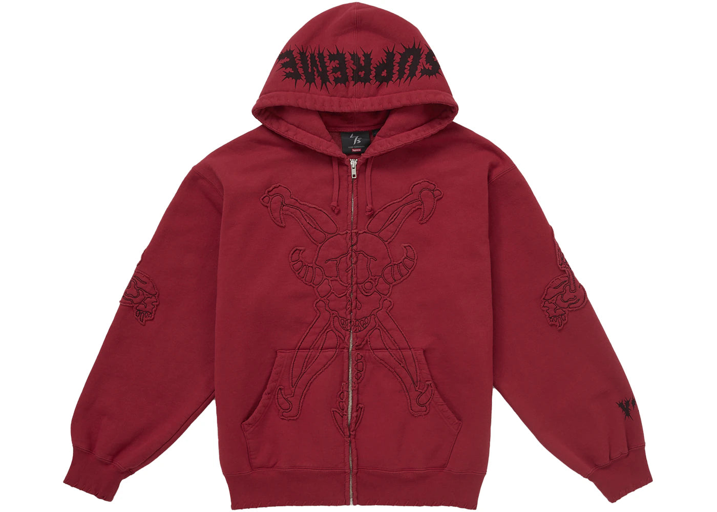 Supreme Y's by Yohji Yamamoto Zip Up Hooded Sweatshirt Red