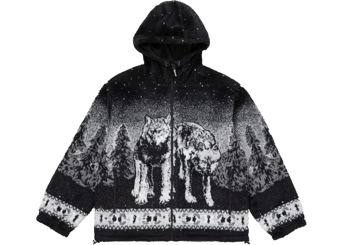 Supreme b.b. Simon Reversible Hooded Fleece Jacket Black