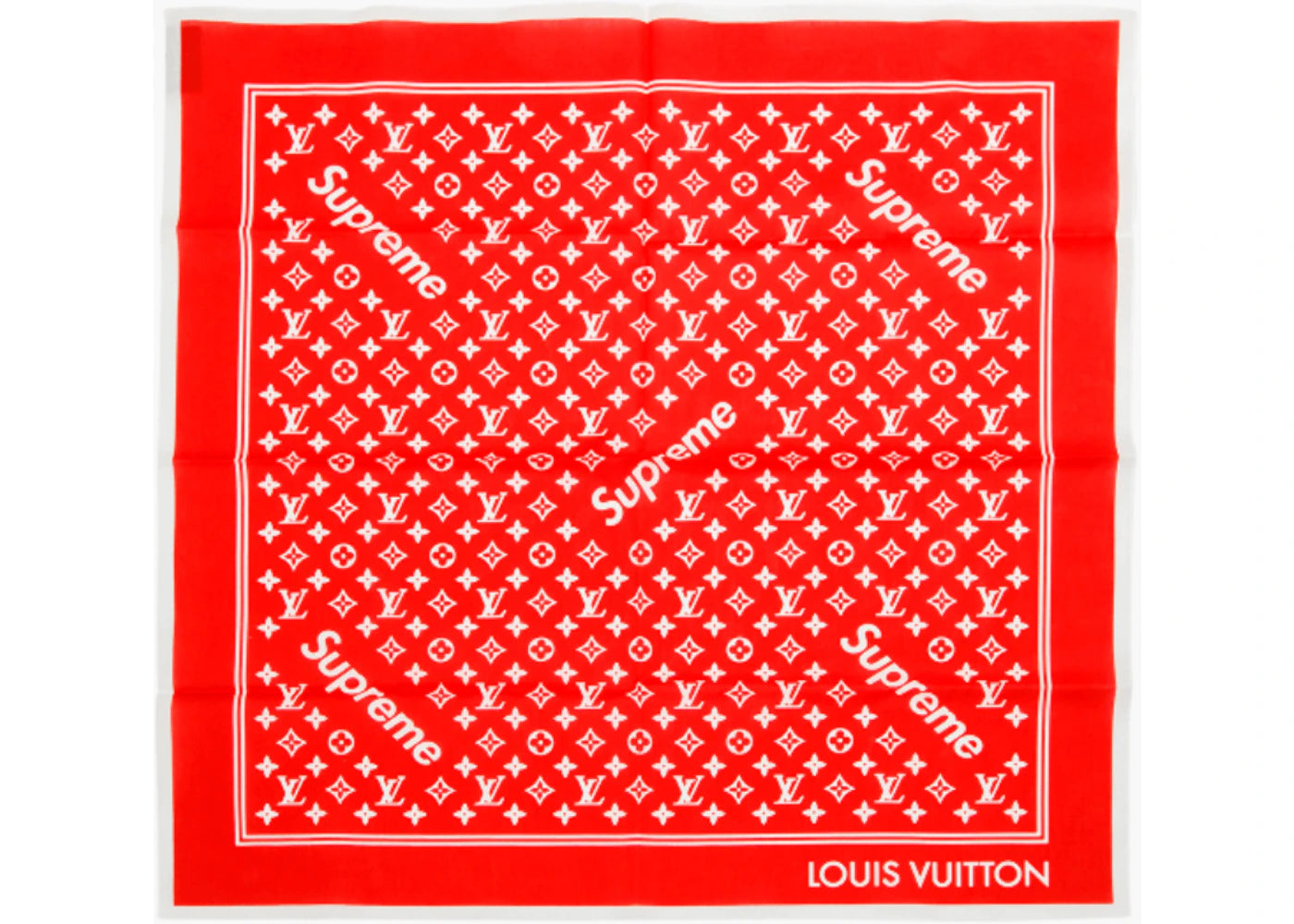 Supreme x Louis Vuitton Monogram Bandana Red