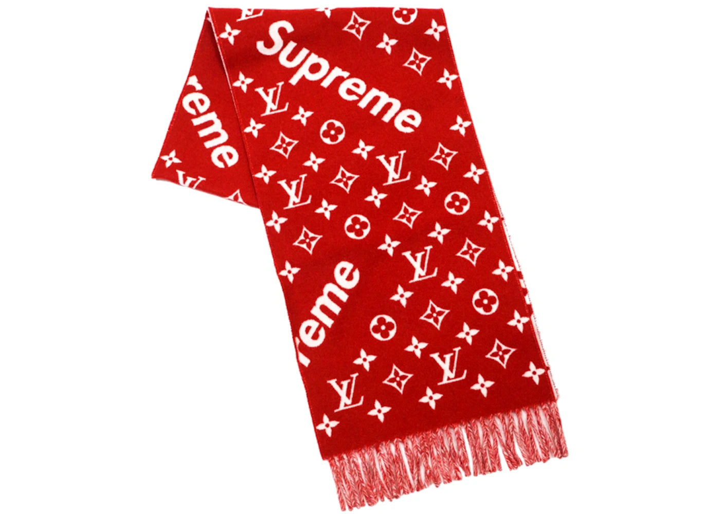 Supreme x Louis Vuitton Monogram Scarf Red