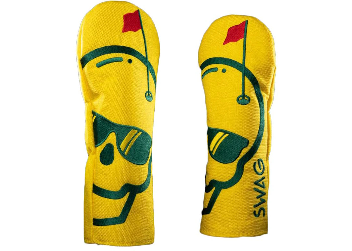 Swag Golf Augusta Skull Fairway Wood Golf Club Cover Yellow Green
