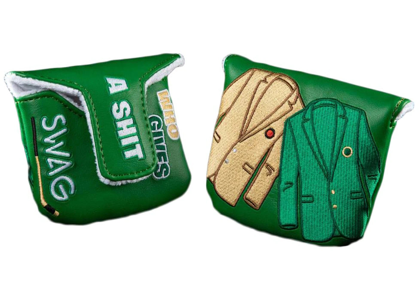 Swag Golf Gold Jacket Green Jacket Mallet Golf Club Cover Green/Gold