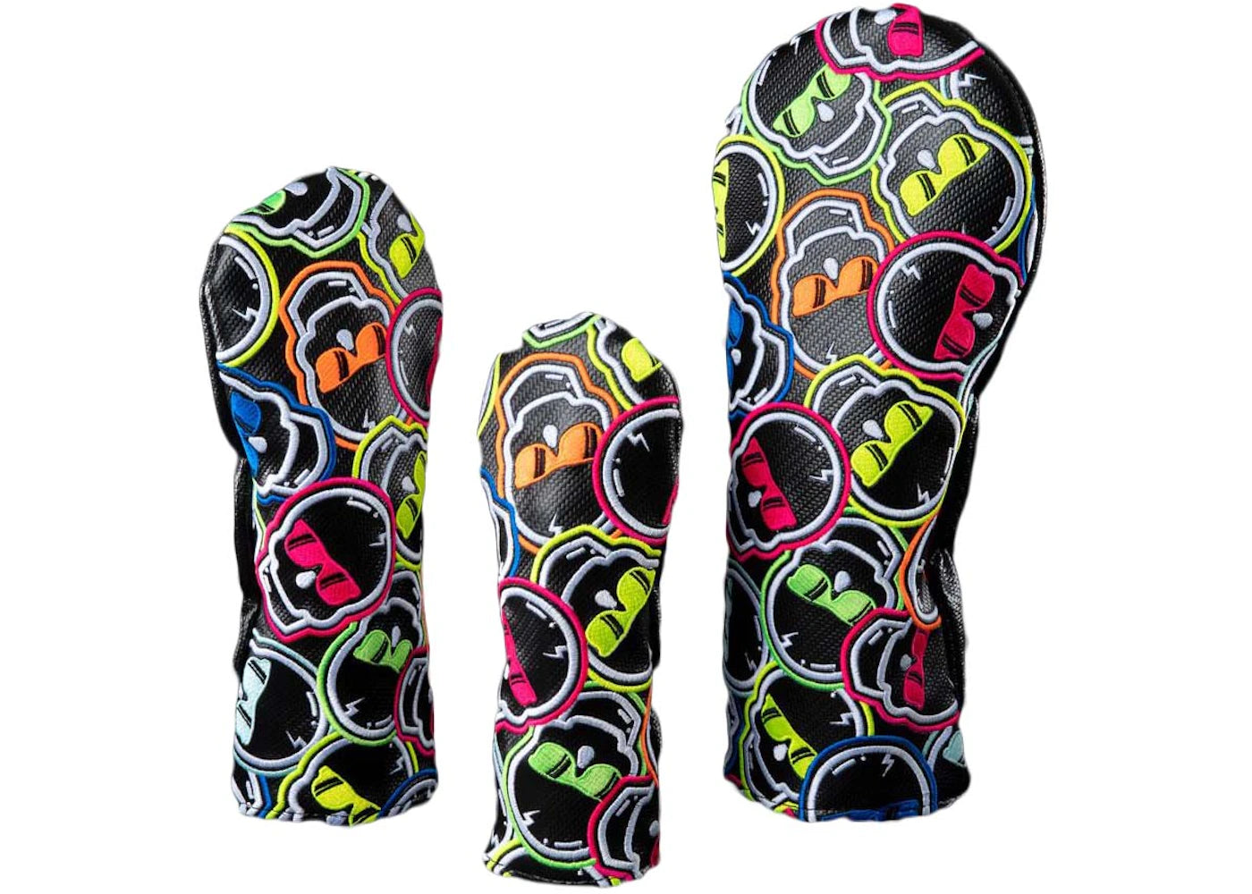 Swag Golf Rainbow Carbon Stacked Skull Wood Golf Club Cover Multi