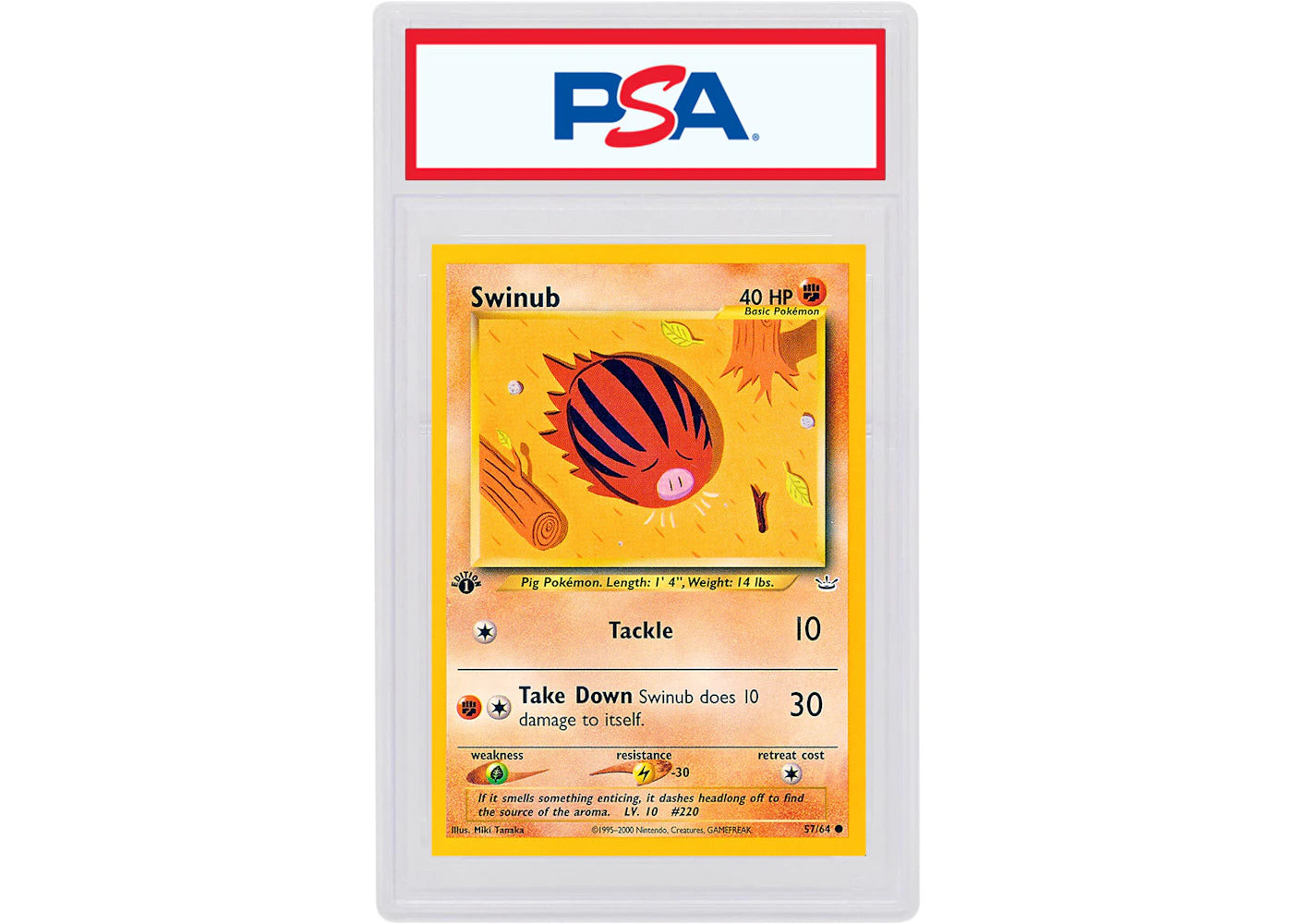 Swinub 2001 Pokemon TCG Neo Revelation 1st Edition #57/64 (PSA or BGS Graded)