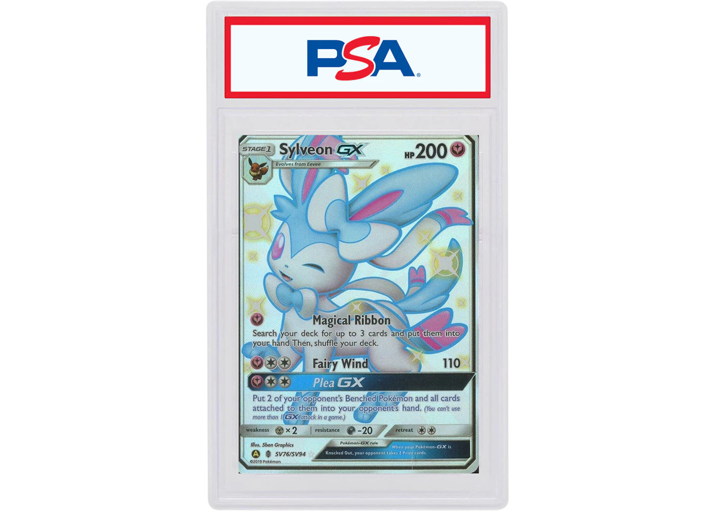 Sylveon GX Full Art 2019 Pokemon TCG Sun & Moon Hidden Fates #SV76 (PSA or BGS Graded)