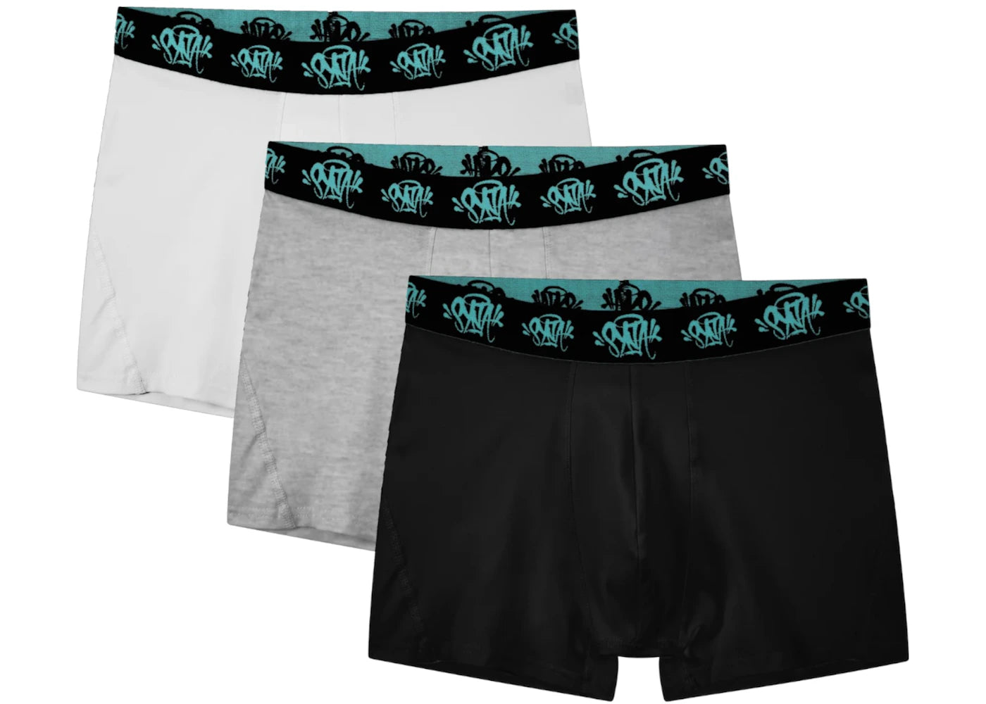 Syna World Logo Boxer Set (3 Pack) White/Grey/Black