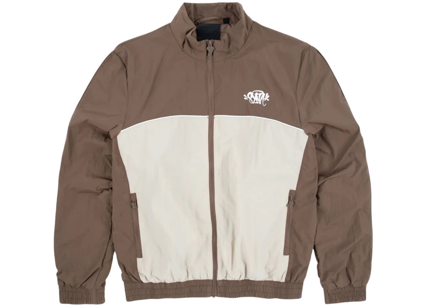 Syna World Logo Shell Track Jacket Brown/Beige
