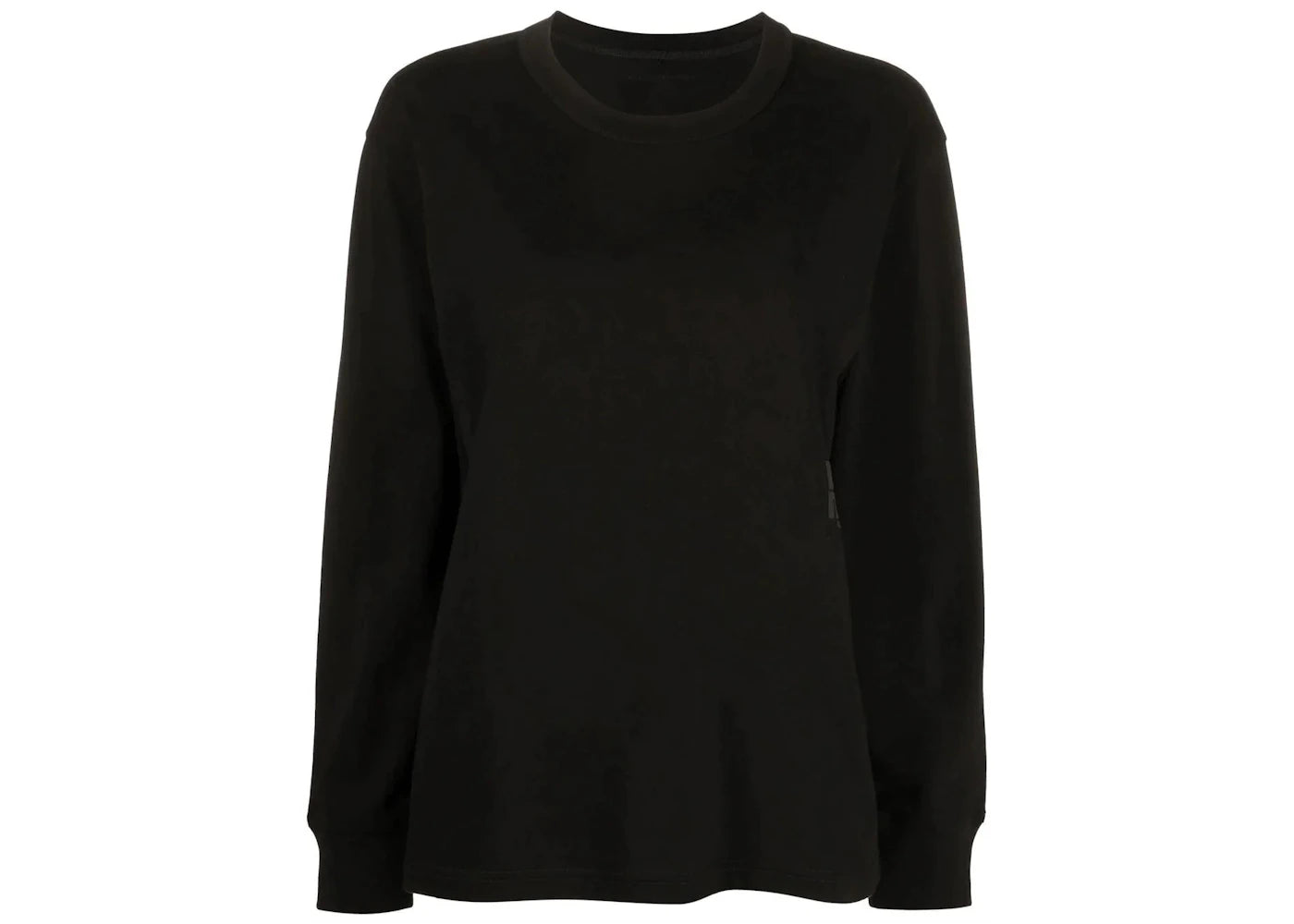 T by Alexander Wang Essential Puff Logo Jersey LS Tee Black