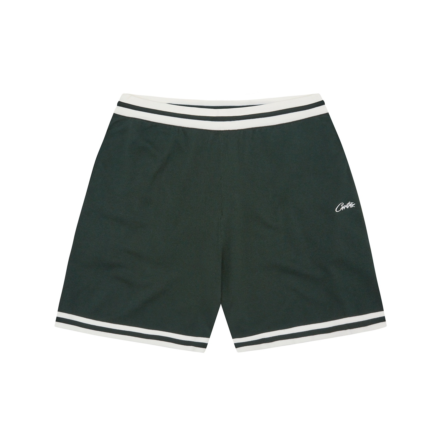 Corteiz Deala Knit Shorts Forest Green