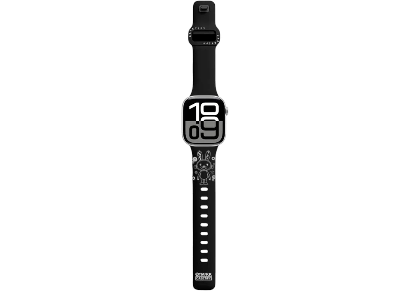 Takashi Murakami x CASETiFY Kaikai And Flowers (Mono) Apple Watch Series 10 (46mm) Watch Band Black