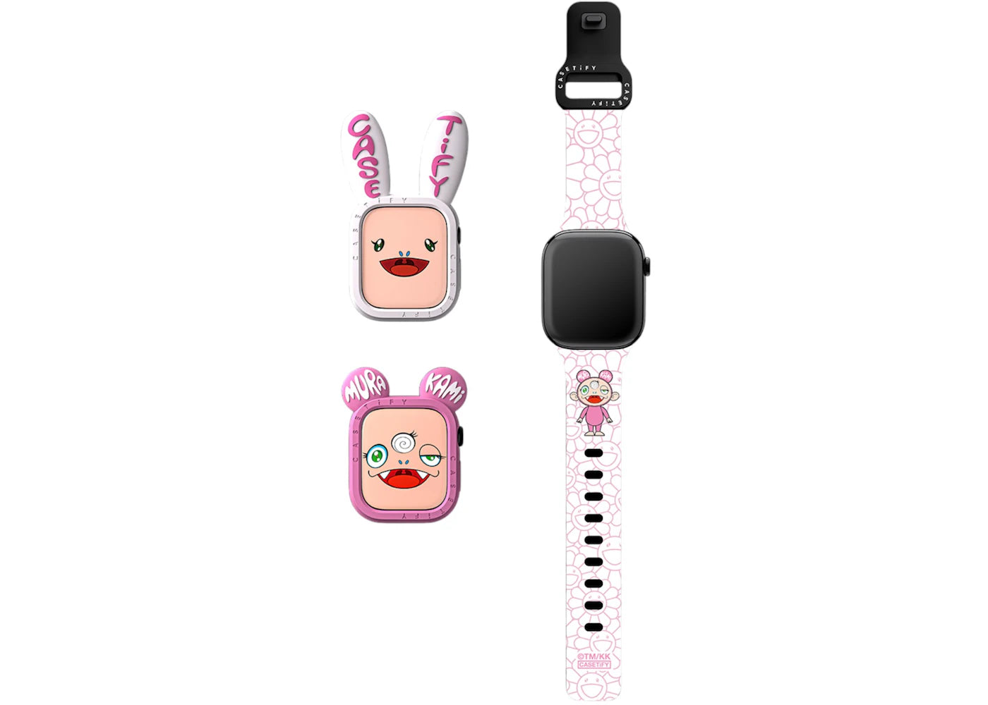 Takashi Murakami x CASETiFY Kaikai And Kiki Watch Band And Case Set White