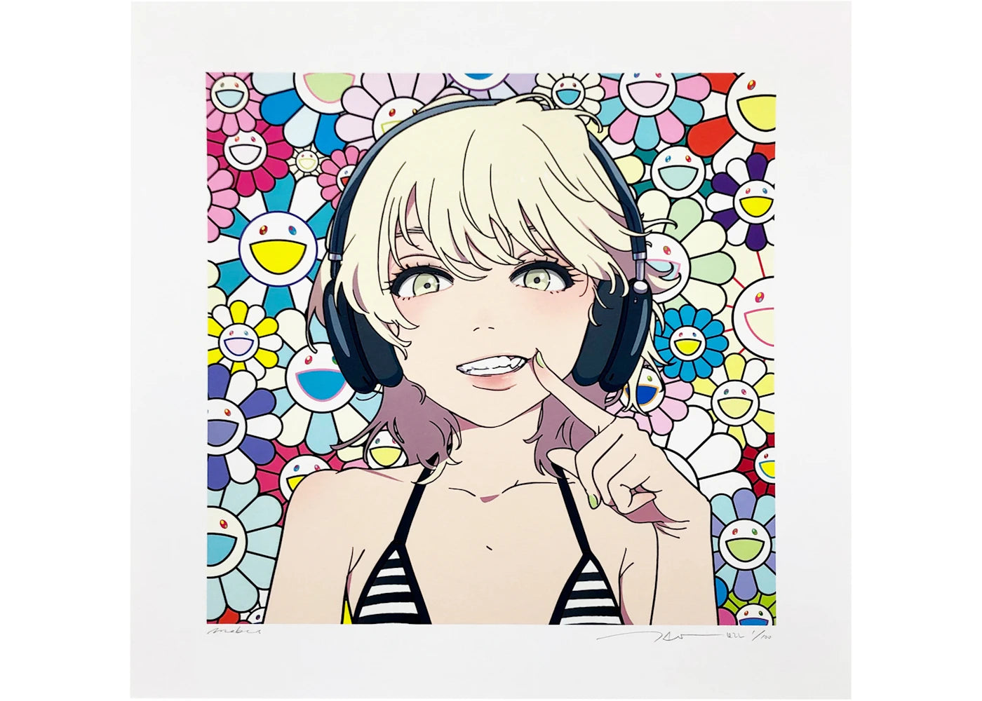 Takashi Murakami x mebae Smile_01 w M.F Print (Signed, Edition of 100) Multi