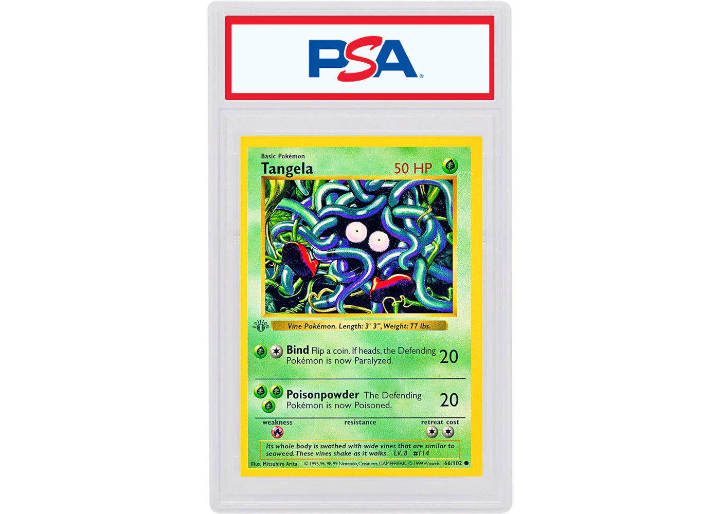Tangela 1999 Pokemon TCG Base Set 1st Edition #66/102 (PSA or BGS Graded)