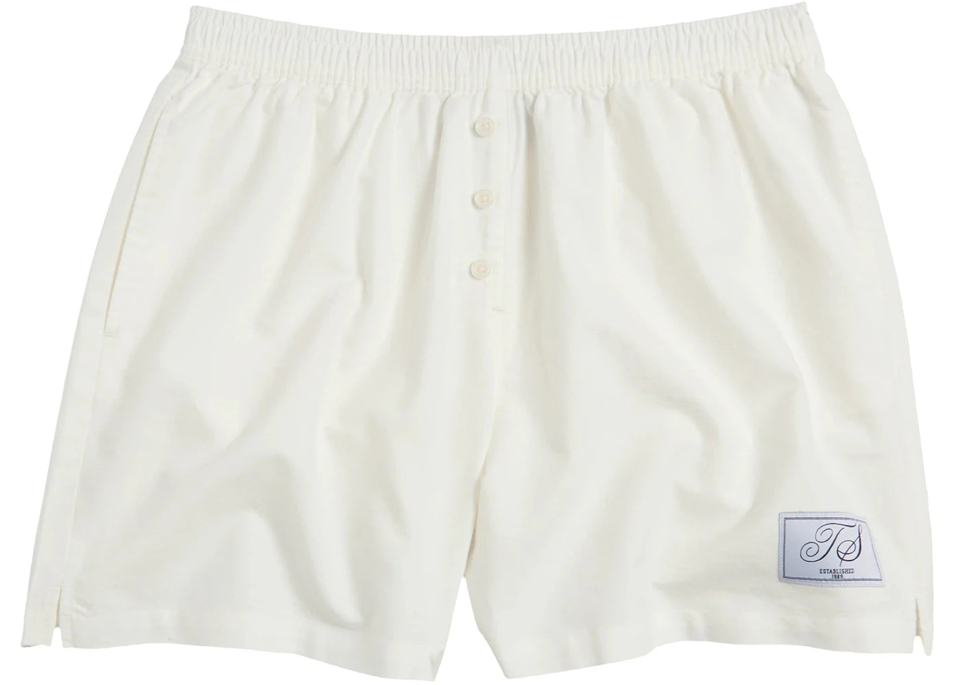 Taylor Swift TS Crest White Oxford Shorts White
