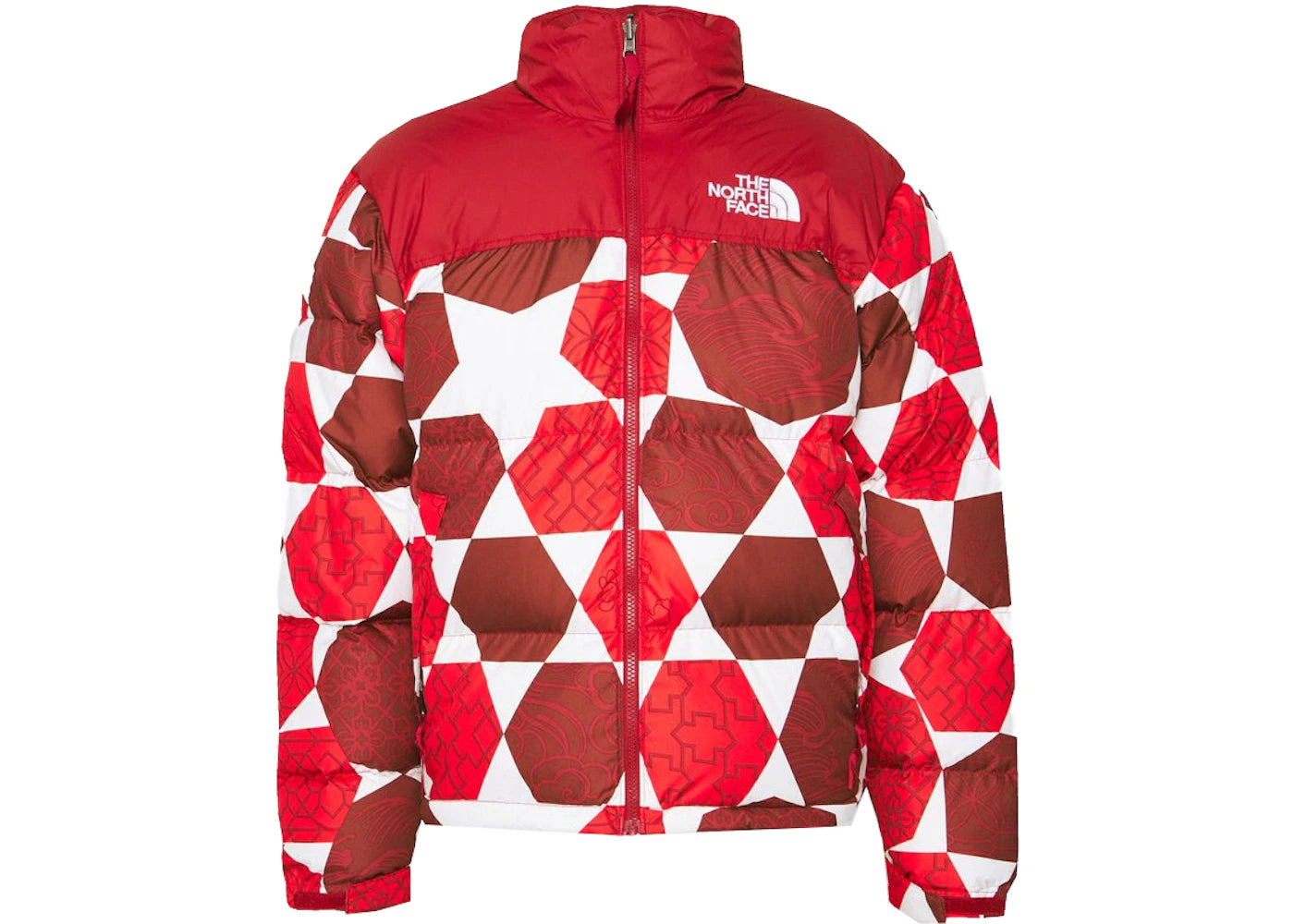 The North Face 1996 Retro Nuptse IC Geo Print Jacket Fiery Red
