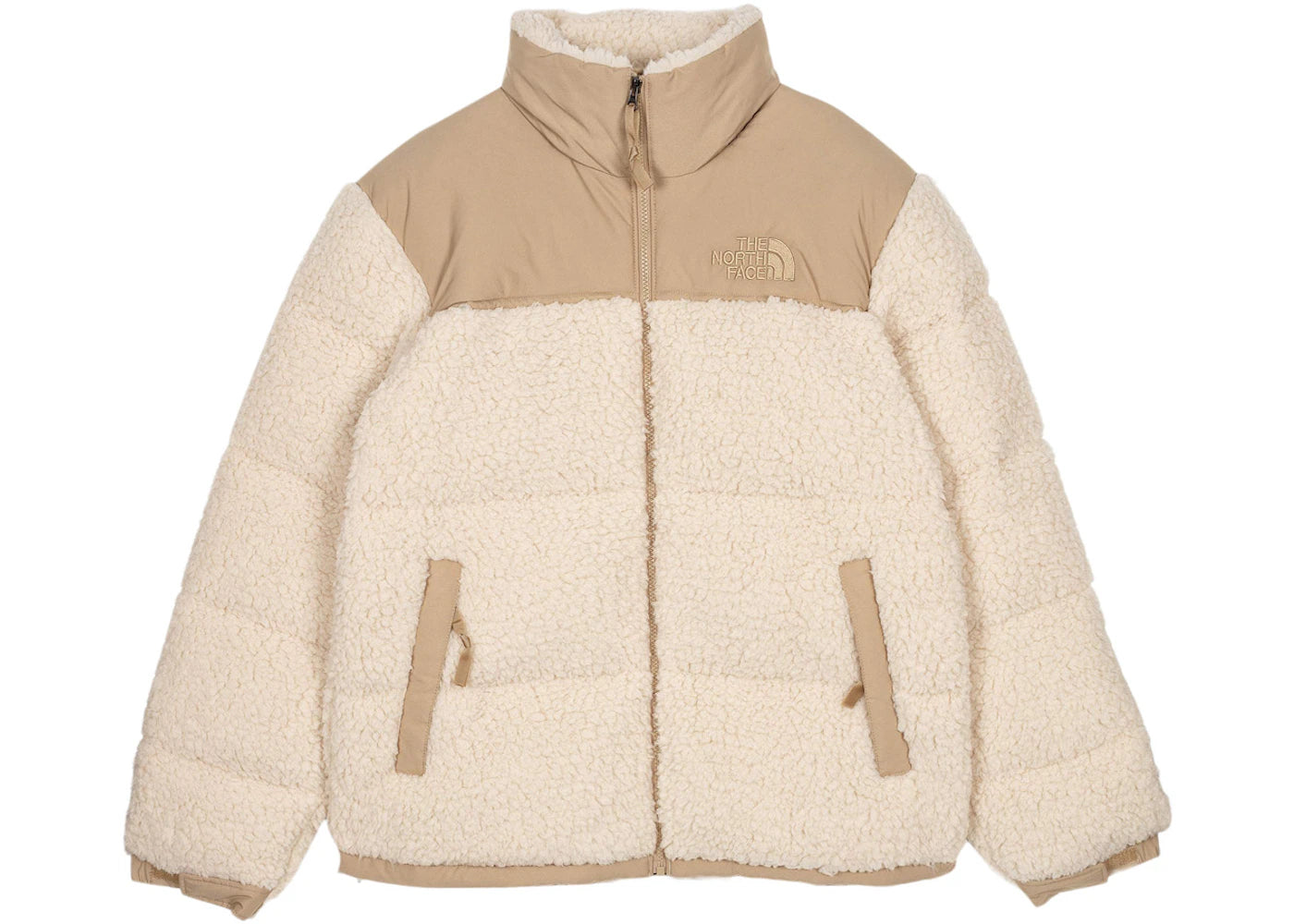 The North Face High Pile Nuptse 600-Fill Recycled Waterfowl Down Jacket Bleached Sand/Kelp Tan