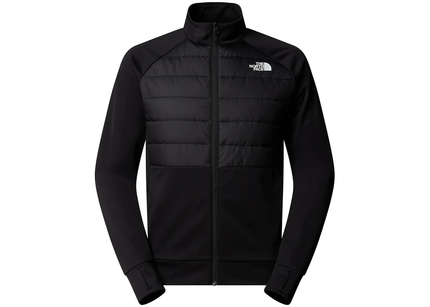 The North Face M Reaction 2.0 Fleece Hybrid Full Zip Jacket Black