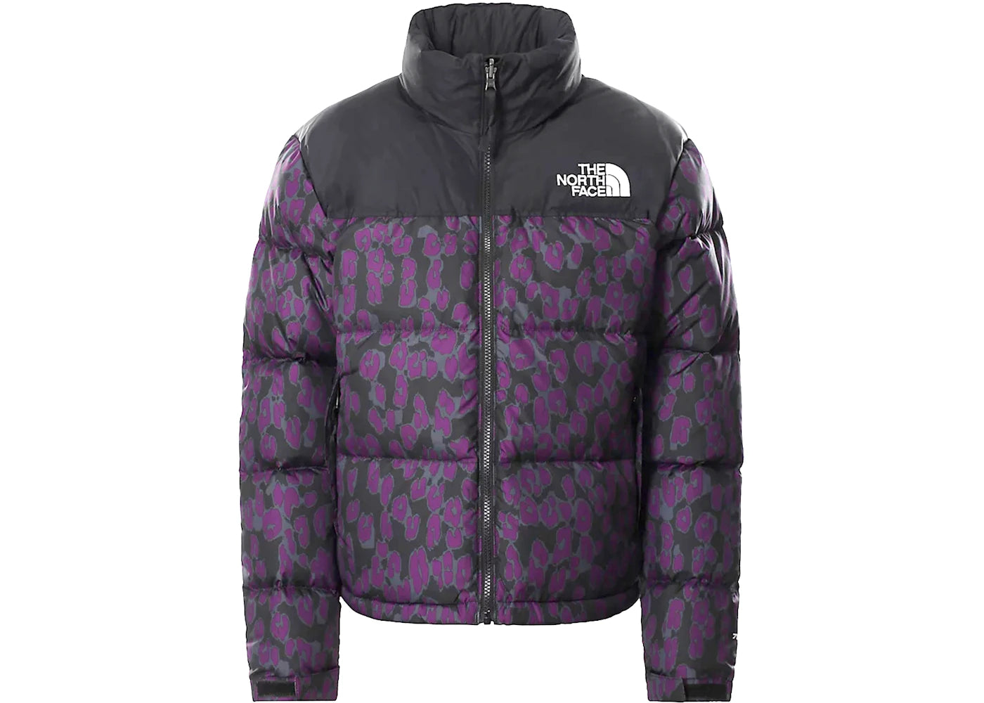 The North Face Women's 1996 Printed Retro Nuptse 700 Fill Packable Jacket Gravity Purple Leopard Print