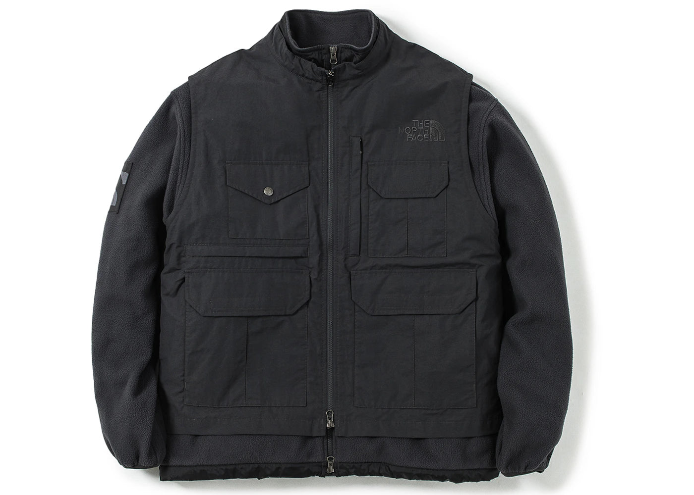 The North Face x Invincible 2 in 1 Denali Jacket Asphalt Grey