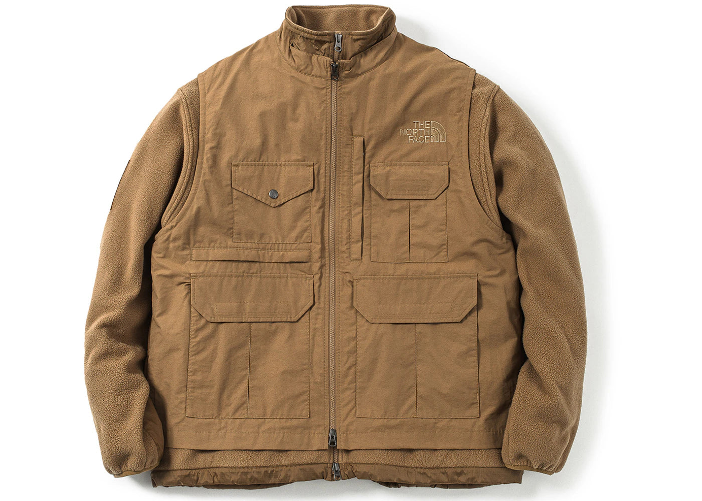 The North Face x Invincible 2 in 1 Denali Jacket Utility Brown