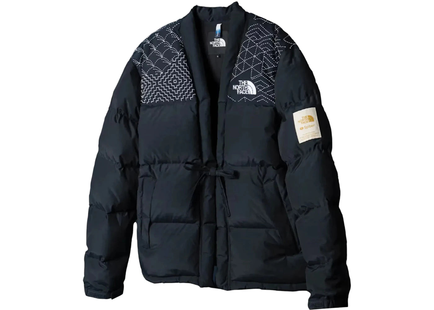 The North Face x Sashiko Gals Nuptse Hanten Embroidered Jacket Black