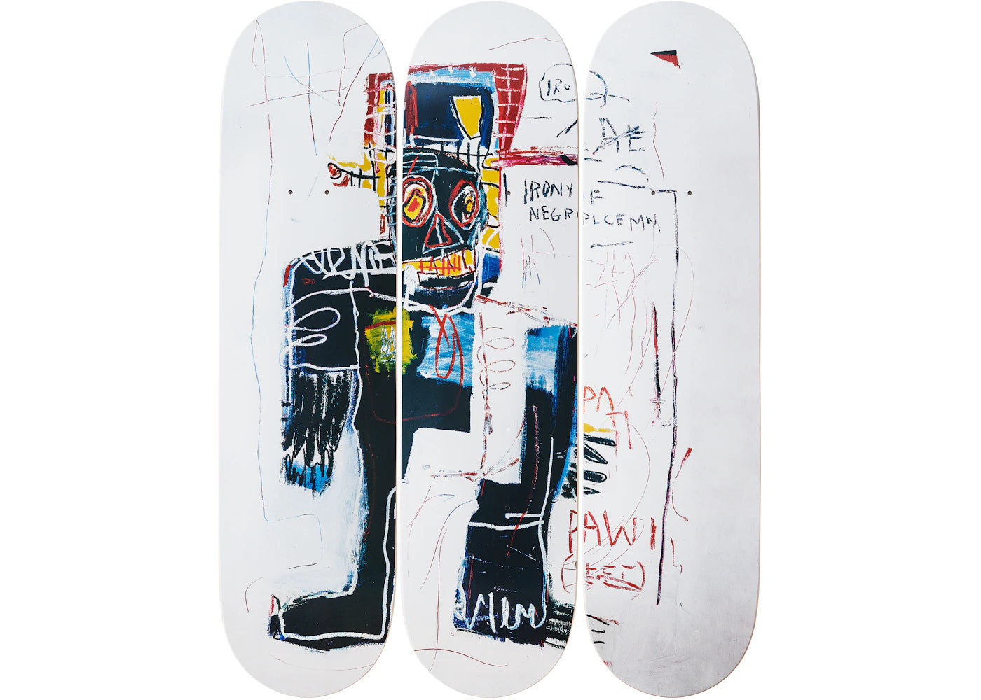The Skateroom Jean-Michel Basquiat - Irony of a Negro Policeman Collectible Skate Deck White
