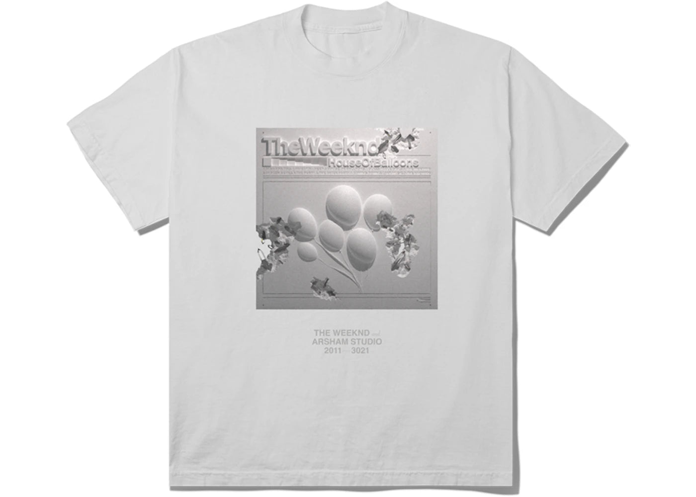 The Weeknd x Daniel Arsham House Of Balloons Eroded Cover Tee Grey