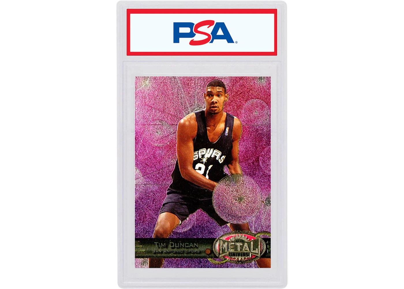Tim Duncan 1997 Metal Universe #66 (PSA or BGS Graded)