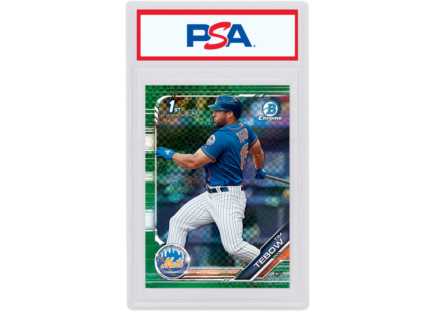 Tim Tebow 2019 Bowman Chrome X Green X-Fractor /31 BCP-156 (PSA or BGS Graded)