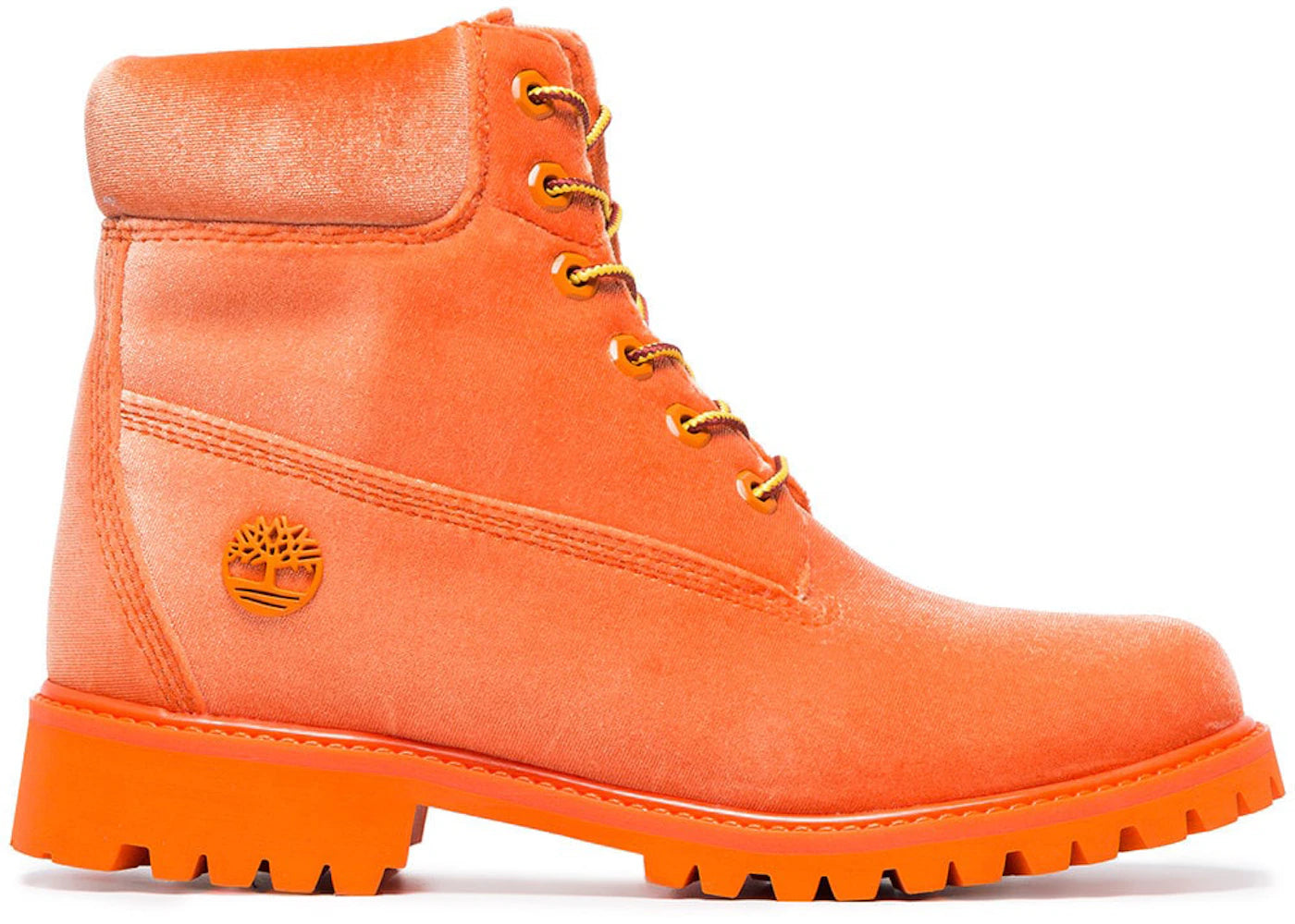 Timberland 6 Boot Off White Orange Velvet (Women's)