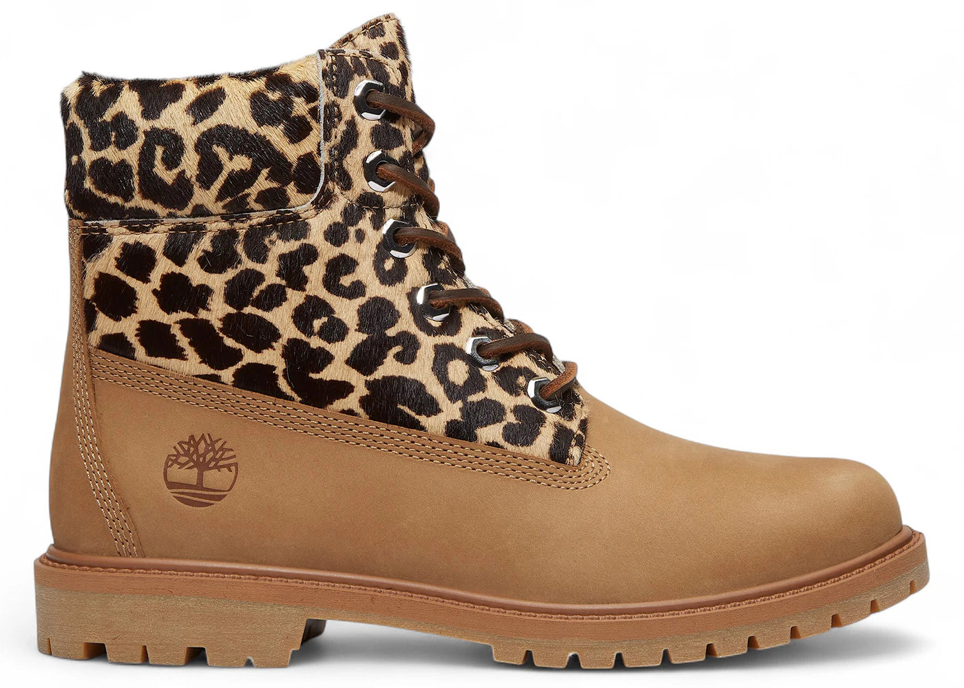 Timberland 6" Premium Boot Leopard Print Beige Nubuck (Women's)