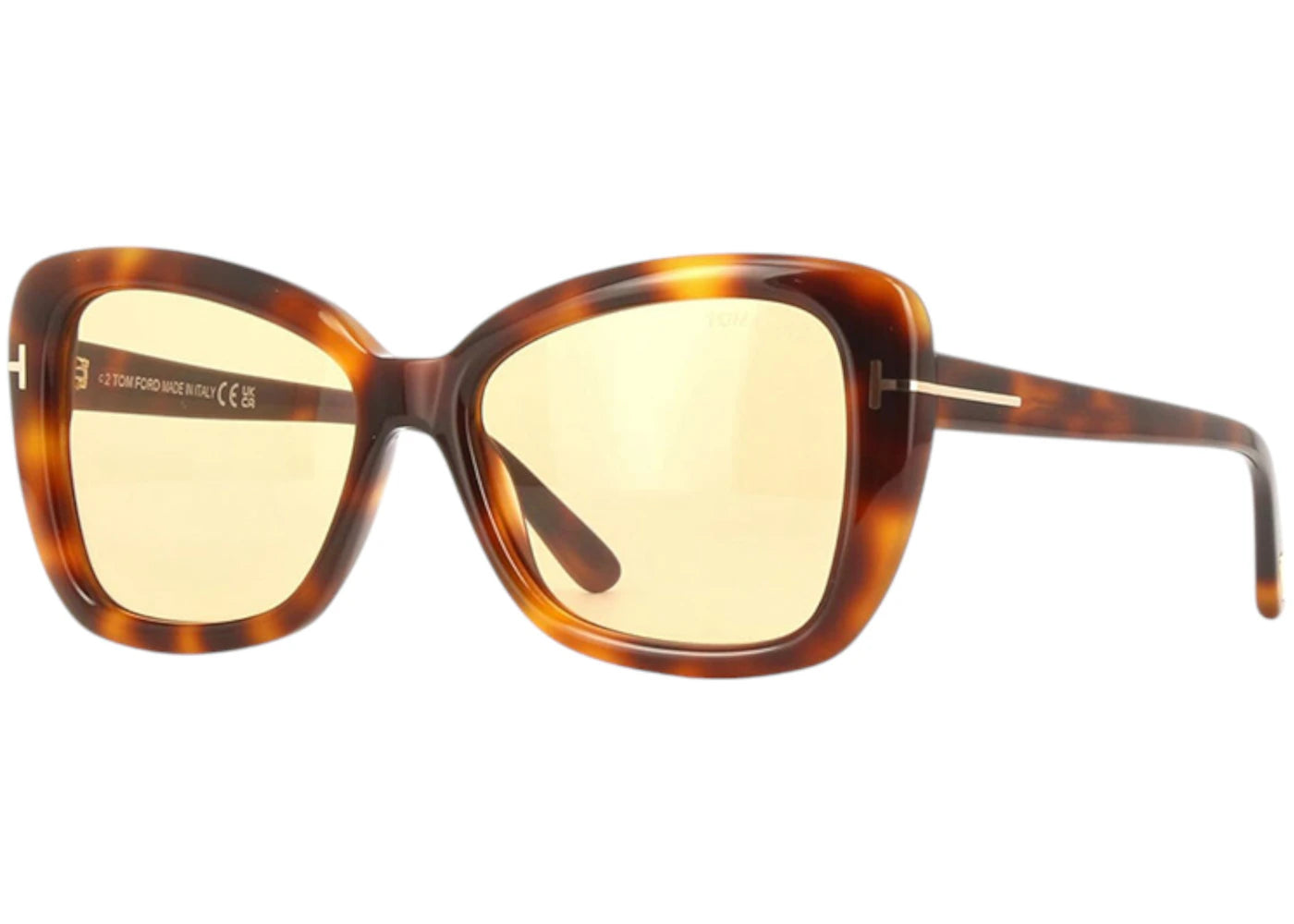 Tom Ford Butterfly Sunglasses Shiny/Blonde/Havana (FT1008 53E)